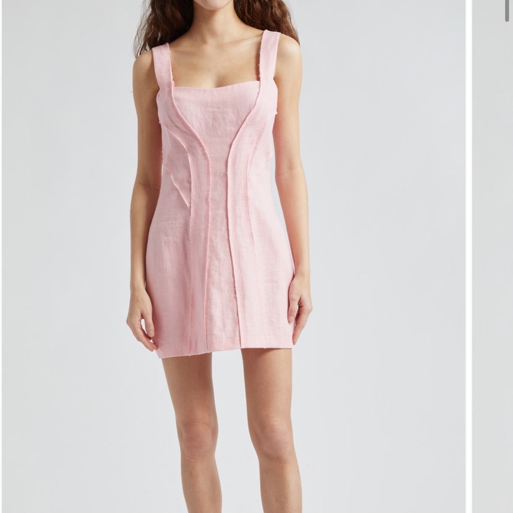 Ramy Brook Women's Linda Linen Mini Dress in Pink, Size 2